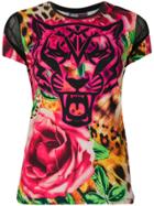 Plein Sport Tiger Print T-shirt - Pink & Purple