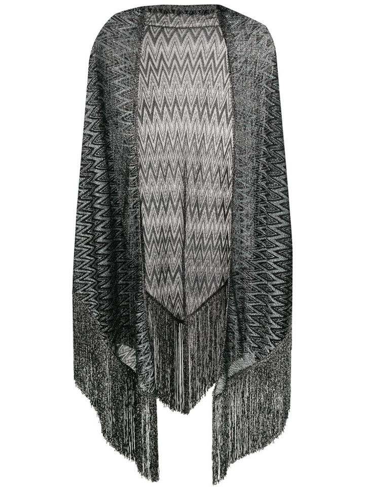 Missoni Large Fringed Scarf - Black