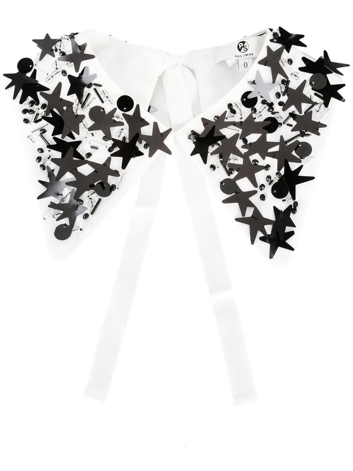 Ps By Paul Smith Embellished Collar, Women's, White, Silk