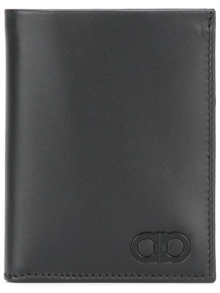 Salvatore Ferragamo Standing Double Gancio Wallet - Black