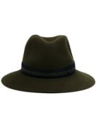 Maison Michel 'henrietta' Fedora Hat, Women's, Size: Medium, Green, Wool