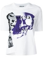 Mcq Alexander Mcqueen - Printed Asymmetric Front T-shirt - Women - Cotton - M, White, Cotton