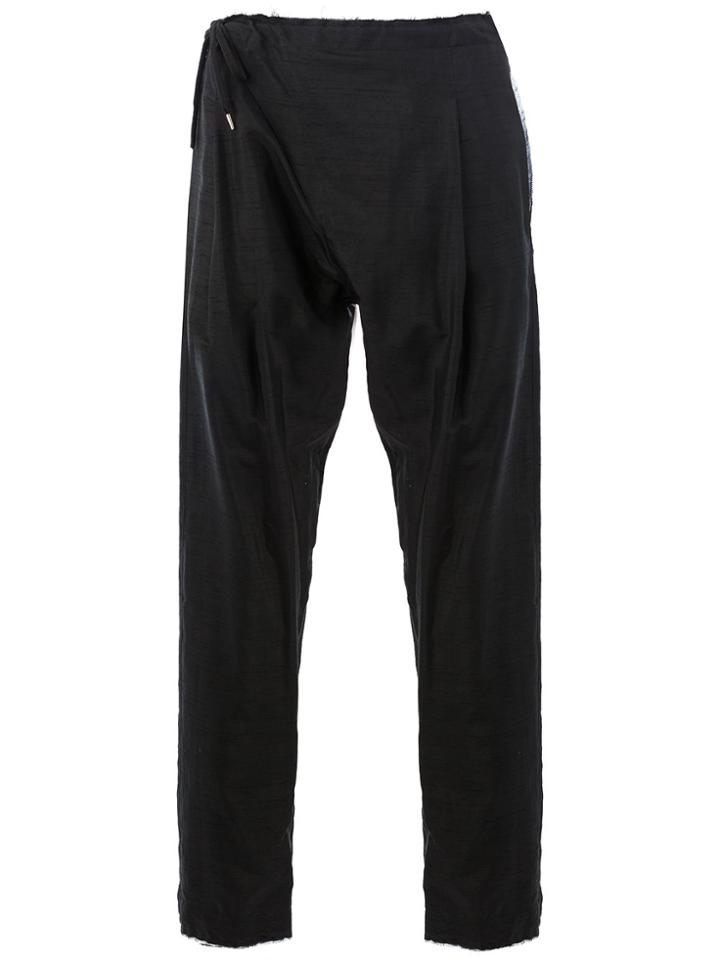 Takahiromiyashita The Soloist Loose Fit Wrap Trousers - Black