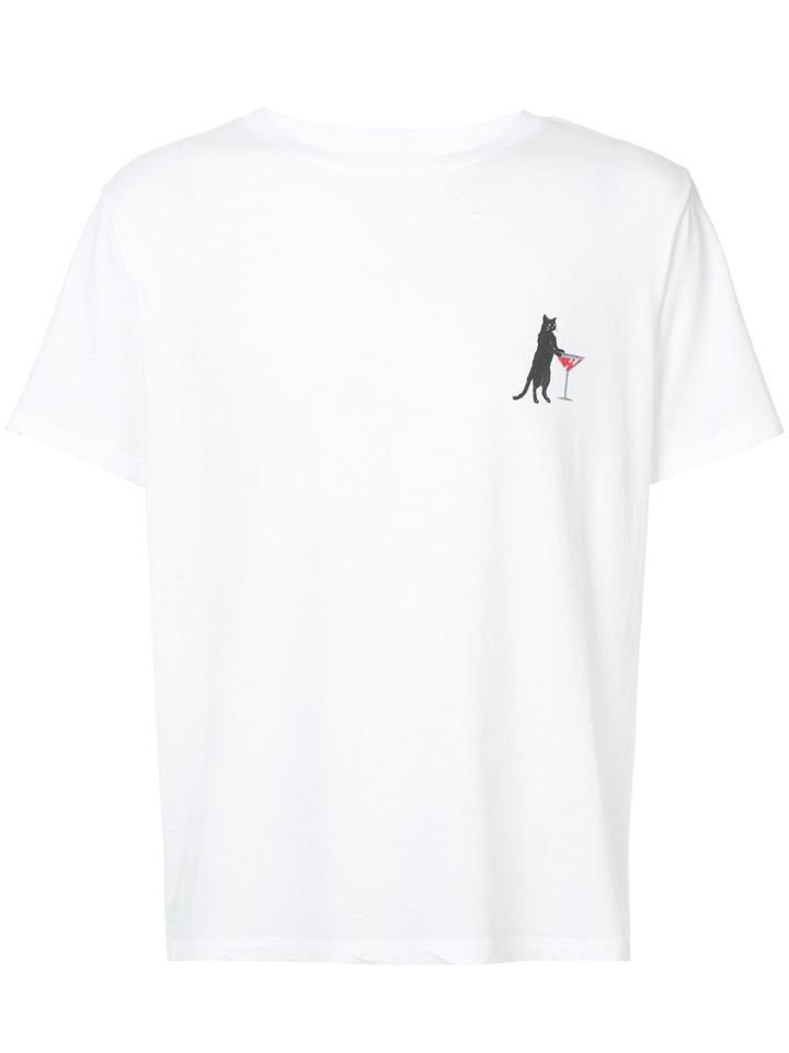 Saint Laurent Cat Print T-shirt - White