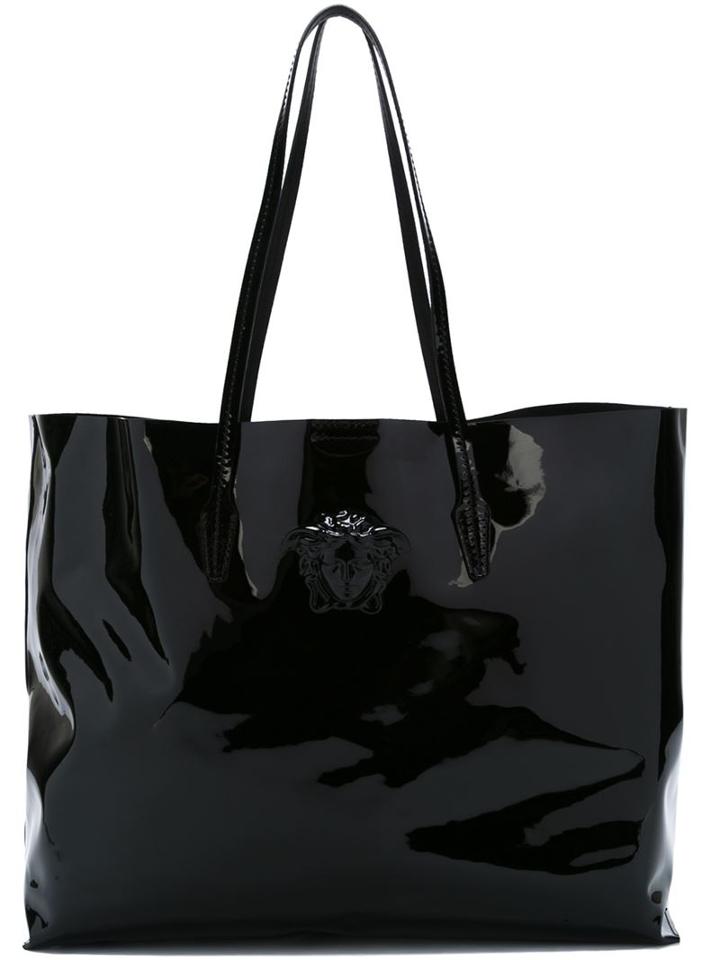 Versace Medusa Tote, Women's, Black, Leather