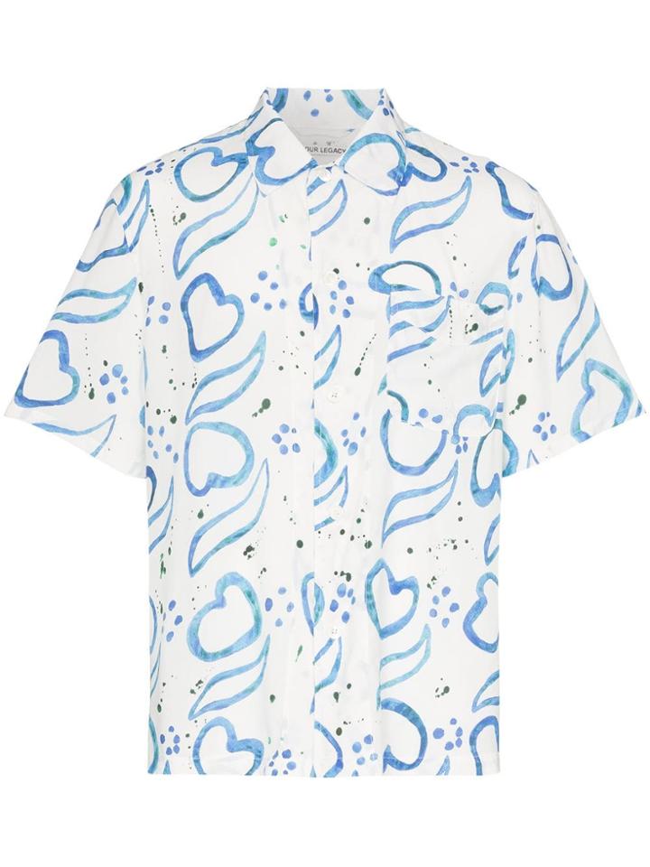 Our Legacy Hand-painted Tile-print Shirt - White