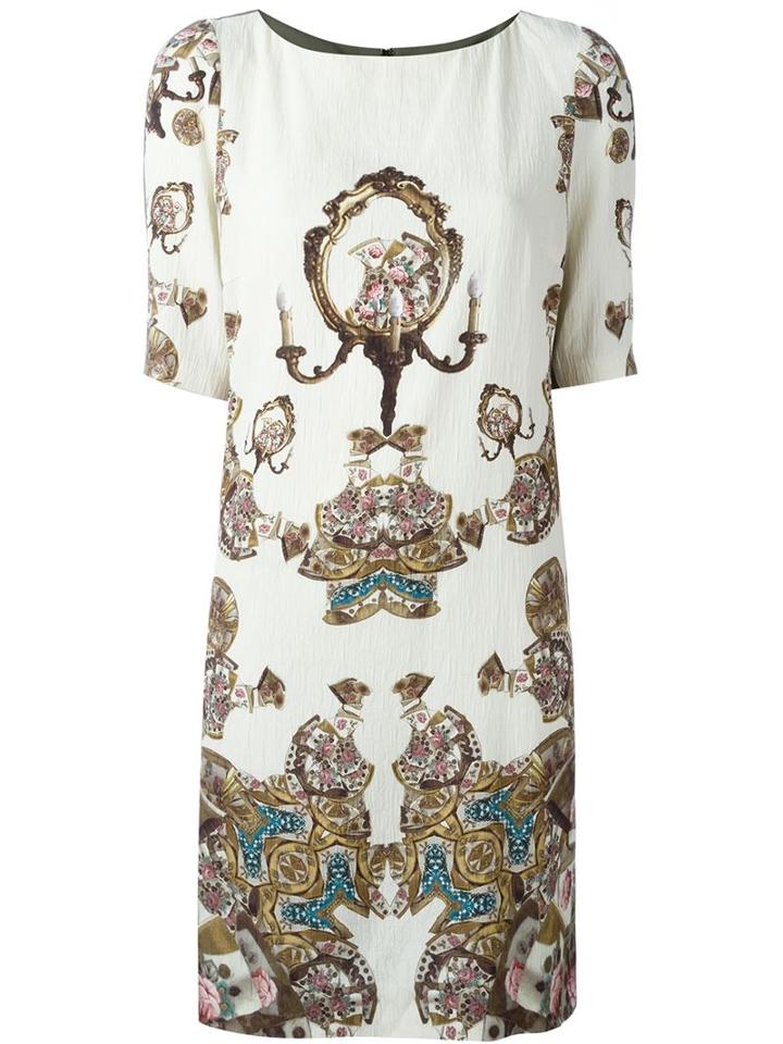 Antonio Marras Printed Dress, Women's, Size: 48, Green, Cotton/acetate/viscose