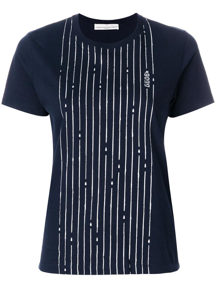 Golden Goose Deluxe Brand Golden Striped T-shirt - Blue