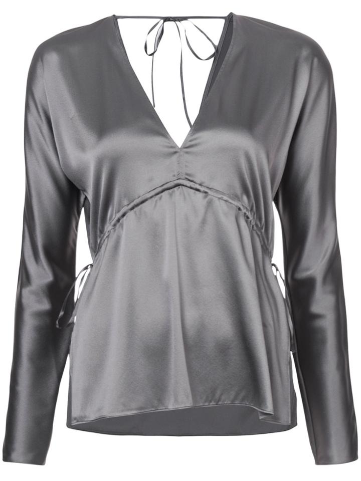 Elizabeth And James Plunge Top - Grey