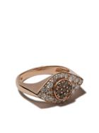 Carbon & Hyde 14kt Rose Gold Diamond Drishti Evil Eye Ring