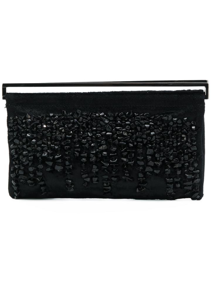 Gucci Vintage Beaded Clutch - Black