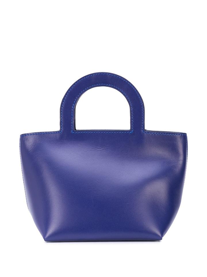 Building Block Stencil Small Tote Bag - Purple