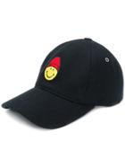Ami Alexandre Mattiussi Cap With Smiley Patch - Black