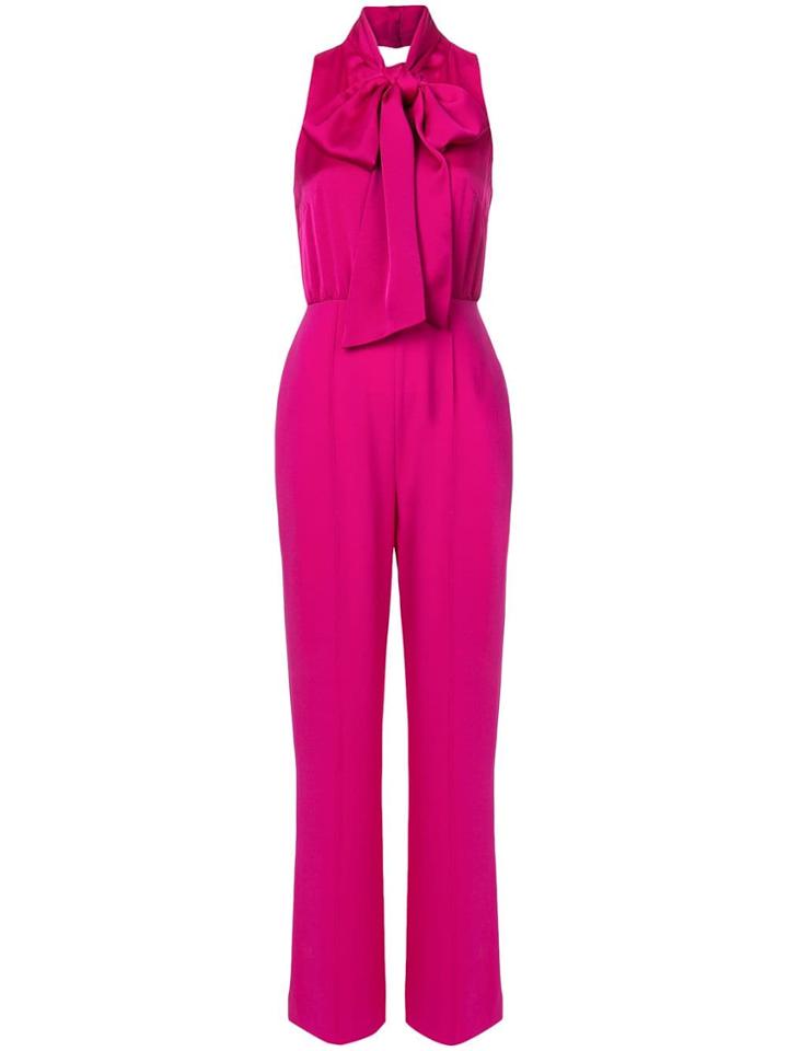 Dvf Diane Von Furstenberg Neck-tied Sleeveless Jumpsuit - Pink