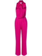Dvf Diane Von Furstenberg Neck-tied Sleeveless Jumpsuit - Pink