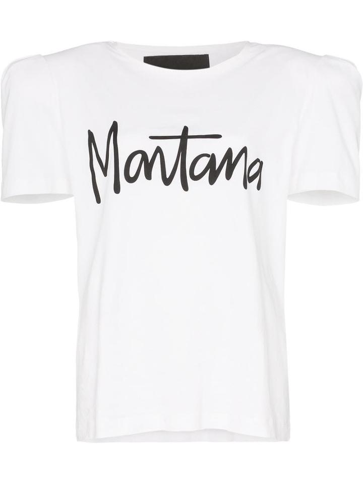 Montana Print Cotton T-shirt - White