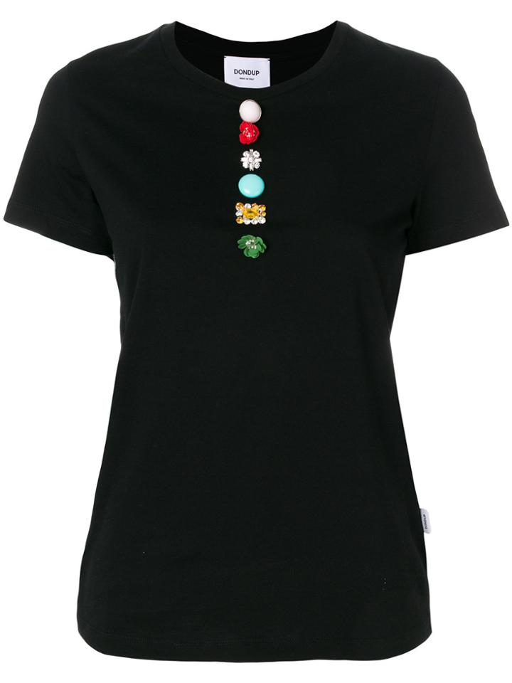 Dondup Embellished T-shirt - Black