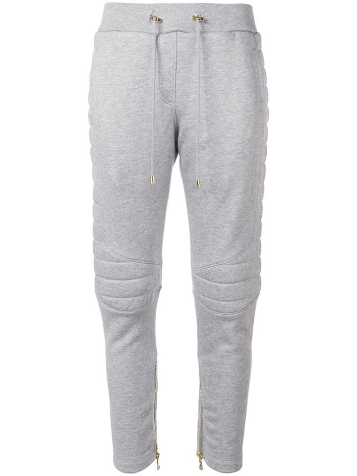 Balmain Padded Slim-fit Track Pants - Grey