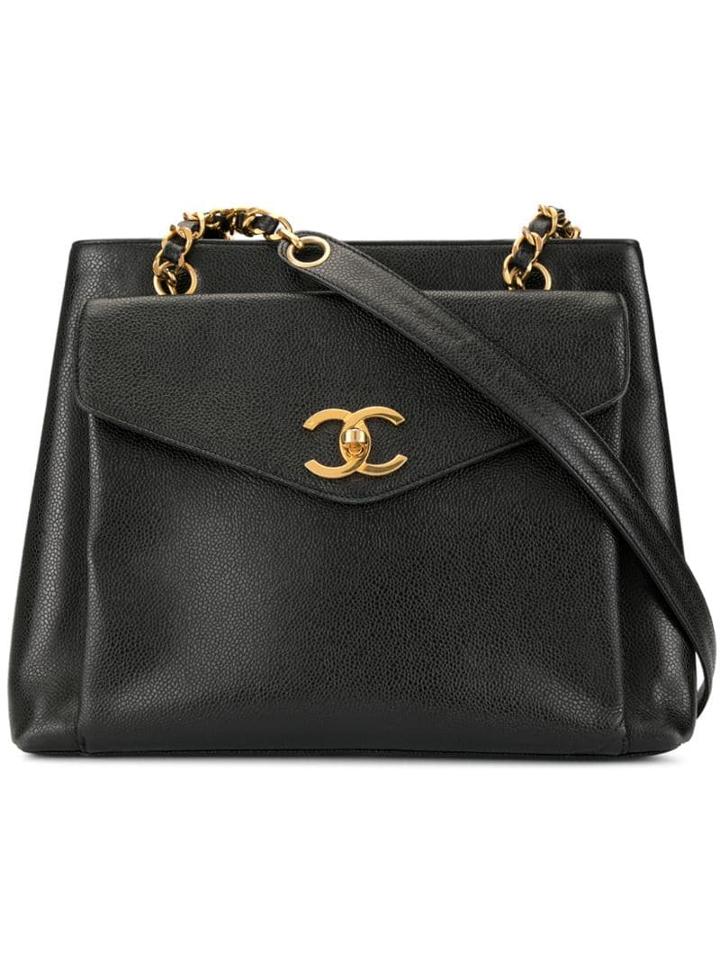 Chanel Pre-owned Cc Turn-lock Shoulder Bag - Black