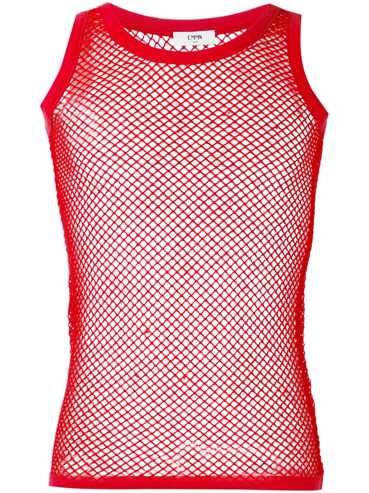 Cmmn Swdn - Mesh Vest - Men - Polyester/spandex/elastane - L, Red, Polyester/spandex/elastane