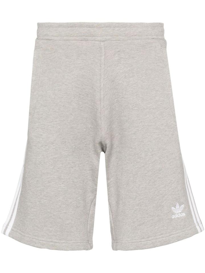 Adidas Three-stripe Track Shorts - Grey