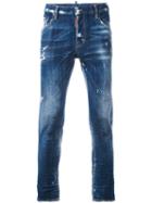 Dsquared2 - Paint Splatter Tapered Jeans - Men - Cotton/calf Leather/polyester/spandex/elastane - 46, Blue, Cotton/calf Leather/polyester/spandex/elastane