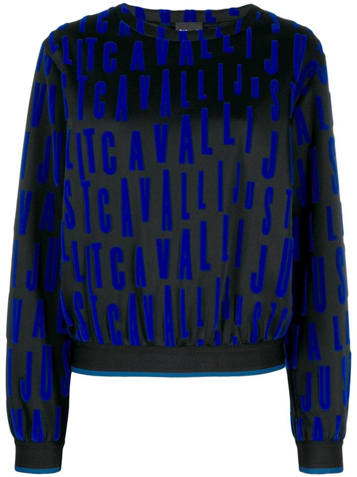 Just Cavalli Repeat Logo Jumper - Black
