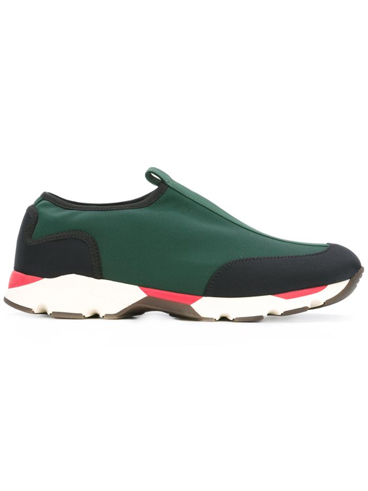 Marni Block Panel Slip On Trainers - Green