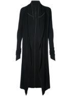Army Of Me Long Open Neck Cardigan - Black