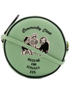 Olympia Le-tan Community Chest Shoulder Bag - Green