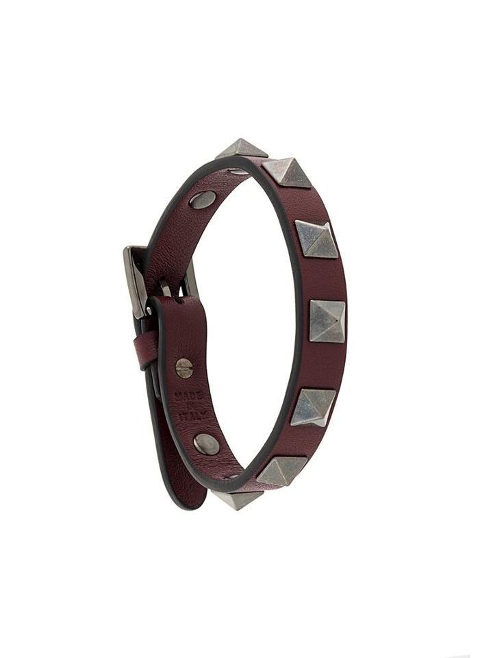 Valentino 'rockstud' Bracelet, Men's, Red