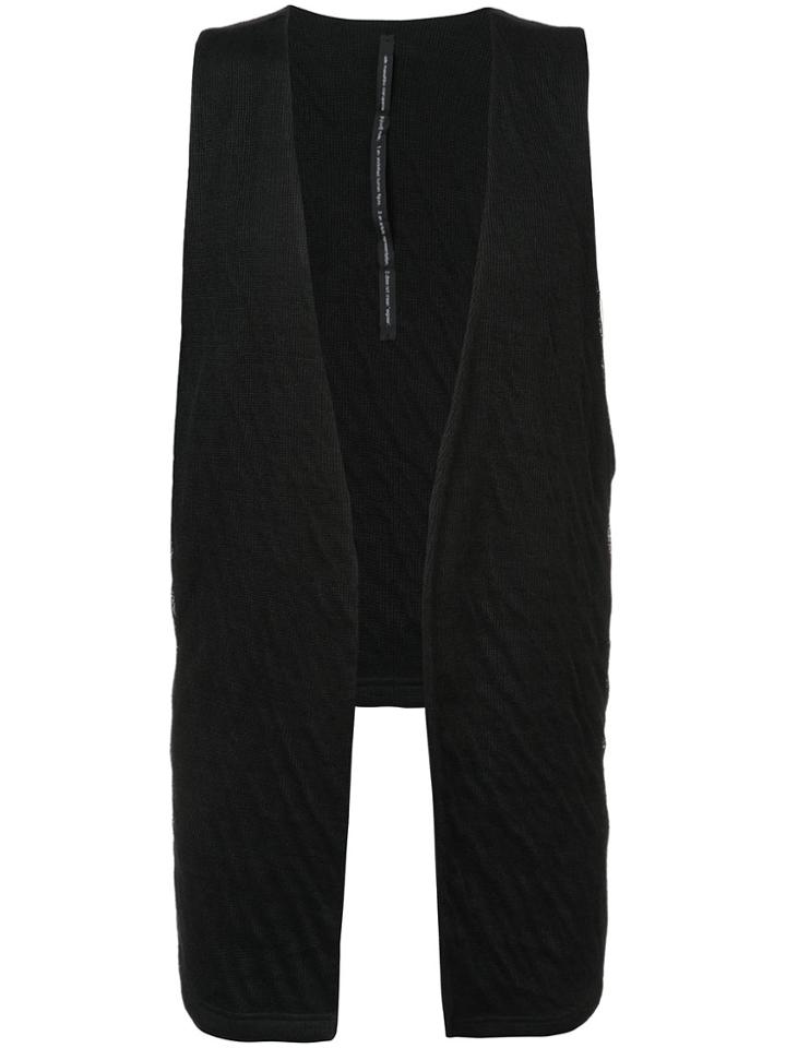 Nude Long Vest - Black