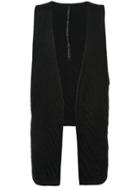 Nude Long Vest - Black