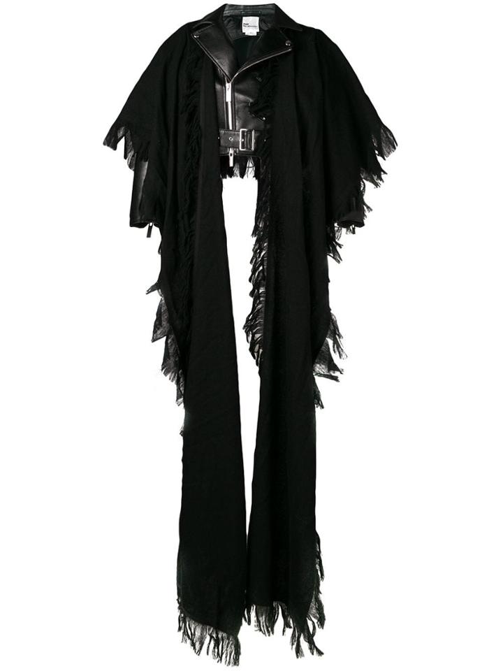 Comme Des Garçons Noir Kei Ninomiya Draped Biker Jacket - Black
