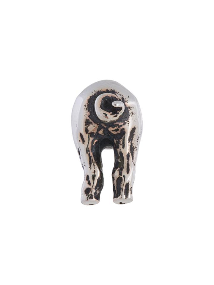 E.m. Leg Stud Earrings - Metallic