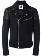 Les Hommes 'perfecto' Biker Jacket, Men's, Size: 46, Black, Wool/polyester/polyamide/viscose