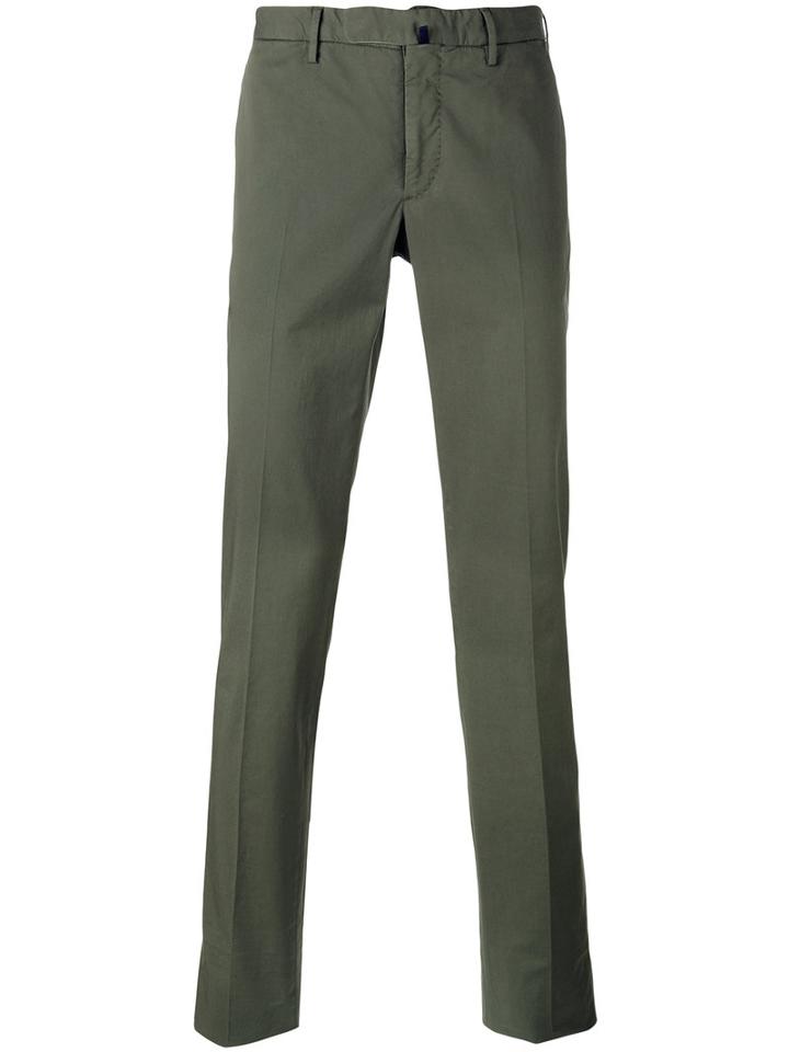 Incotex - Chino Trousers - Men - Cotton/spandex/elastane - 54, Green, Cotton/spandex/elastane
