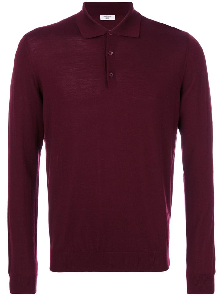 Fashion Clinic Timeless Henley Jumper - Pink & Purple