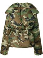 Norma Kamali Oversized Camouflage Print Jacket - Green