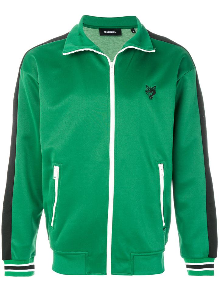 Diesel Stripe Detail Track Jacket - Green