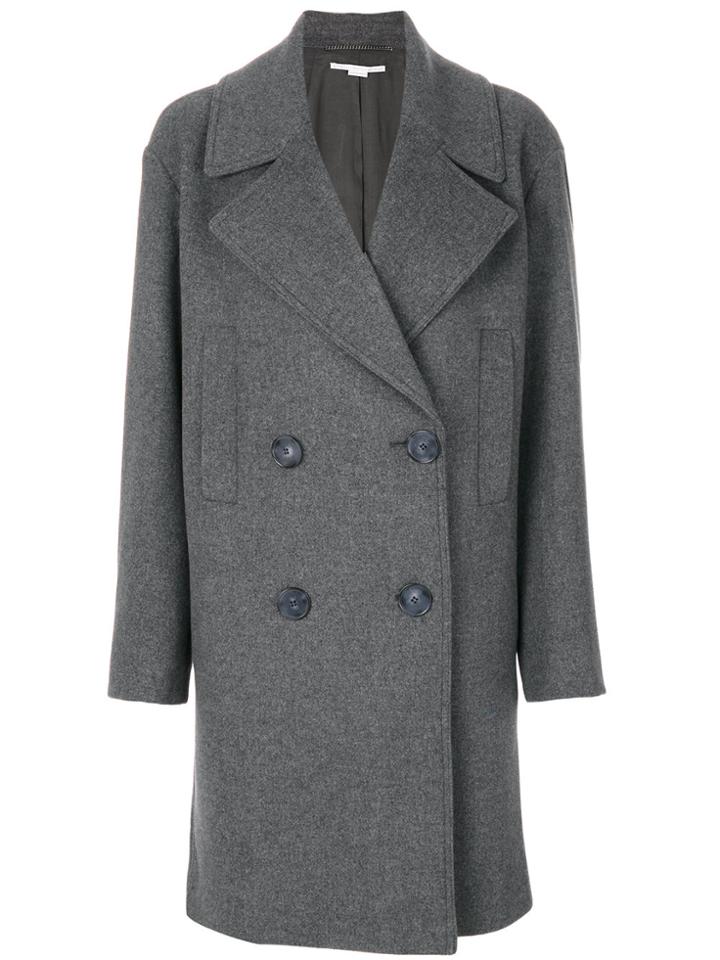 Stella Mccartney Double Breasted Coat - Grey