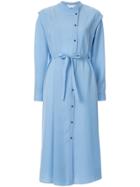 Le Ciel Bleu Long-sleeve Shirt Dress - Blue
