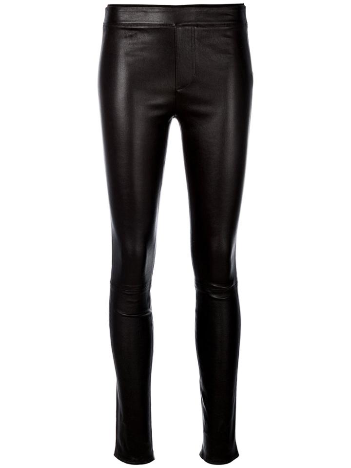 Helmut Lang Leather Leggings - Brown