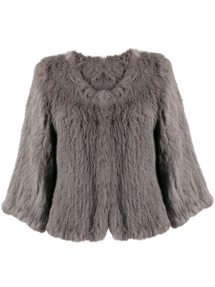 Yves Salomon Accessories Short Fur Jacket - Grey