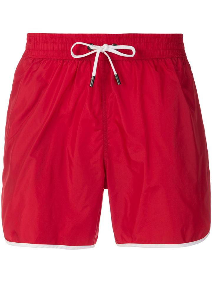 Ermenegildo Zegna Plain Swim Shorts - Red