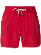 Ermenegildo Zegna Plain Swim Shorts - Red