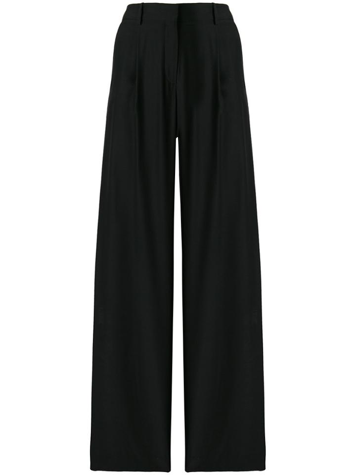 Krizia Animal Print Palazzo Pants - Blue