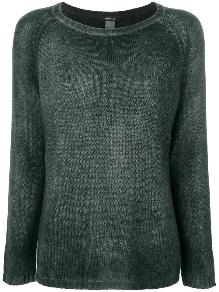 Avant Toi Crew Neck Jumper - Green