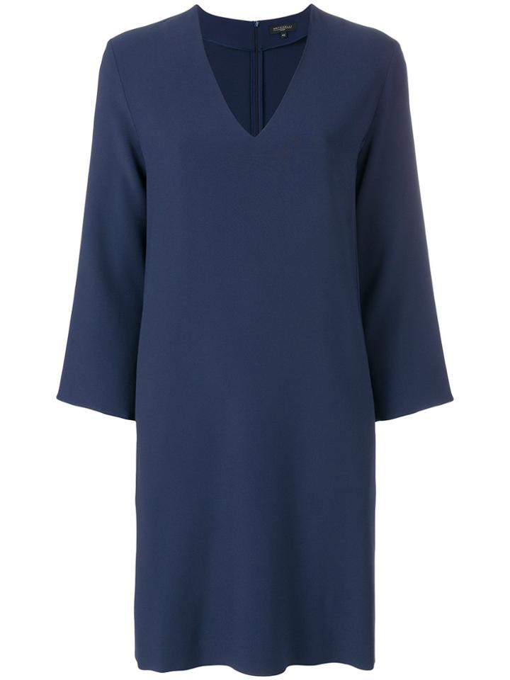 Antonelli V-neck Shift Dress - Blue