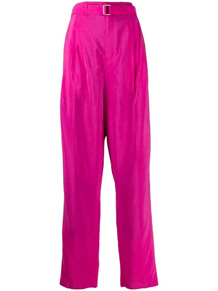 Lemaire Belted Wide Leg Trousers - Pink
